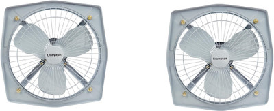 Crompton Drift Air Plus Pack of 2 225 mm Exhaust Fan(Silver)