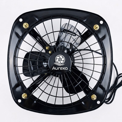 AUREXA Airflow Pro 9 Inch Metal |High Speed|100% Copper motor|Energy Efficient 230 mm Exhaust Fan(Black)