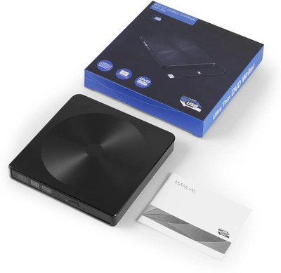 OG X NEXA WITH DEVICE Ultra Thin DVD Writer Laptop PC Full HD POP-UP Mobile External DVD-RW 5GB External DVD Writer(Black Type C USB 3.0)