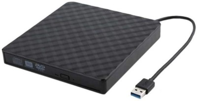 ULTRABYTES USB 2.0 Slim Portable Data Transfer External CD/DVD Drive/Writer For Laptop External DVD Writer(Black)