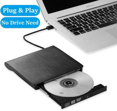 microware External DVD Drive,USB 3.0 Type-C Portable CD/DVD+/-RW DVD Player fo External DVD Writer(Black)