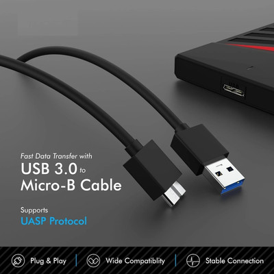 ULTRABYTES 500 GB External Hard Disk Drive (HDD)(Red&Black)