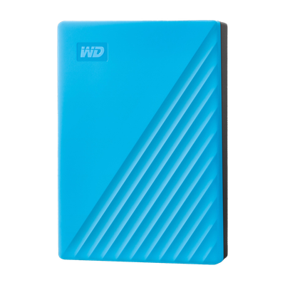 WD My Passport 5 TB External Hard Disk Drive (HDD) 5 GB/s, USB 3.0 Cable with Password Enabled, Compatible with Windows(Blue)