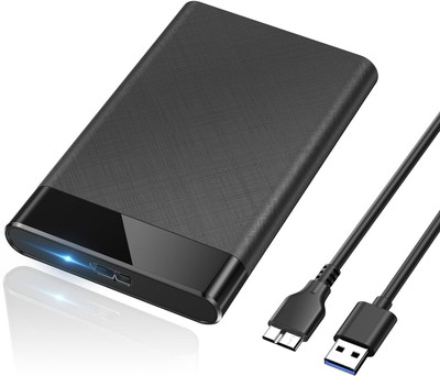 Dyazo 2.5 Inch SATA USB 3.0 HDD / SSD Portable External Hard Disk Enclosure 2.5 inch SATA USB 3.0 HDD / SSD Portable External Hard Disk Enclosure 7MM & 9.5MM(For SATA USB 3.0 HDD / SSD, 7MM & 9.5MM Tool Free, Support UASP Max up to 6TB, Black)