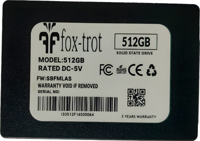 fox-trot 512 GB External Solid State Drive (SSD) with  512 GB  Cloud Storage(Black)