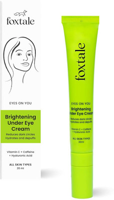 Foxtale Brightening Under Eye Cream Reduce Dark Circle & Puffy Eye & Brighten(20 ml)