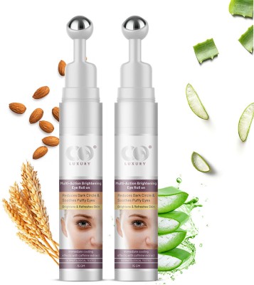 CO Luxury Brightening Under Eye Cream Roll On For Dark Circles,Puffiness,Wrinkles(30 g)