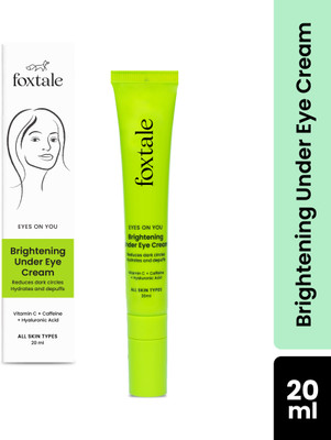 Foxtale Brightening Under Eye Cream with Vitamin C, Caffeine, And Hyaluronic Acid(20 ml)