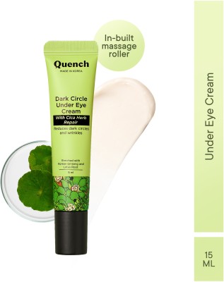 Quench Dark Circle Under Eye Cream with Massage Roller | Reduces Puffiness & Fine Lines(15 ml)