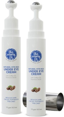 The Moms Co. Natural Vita Rich Under Eye Cream with Roller to Reduce Dark Circles Puffiness(30 g)