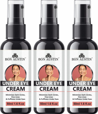 Bon Austin Under Eye Cream to Remove Dark Circles, Wrinkles & FineLines Pack of 3 of 50ML(150 ml)