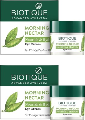 BIOTIQUE Morning Nectar Nourish & Hydrate Eye Cream 15g (Pack of 2)(30 g)