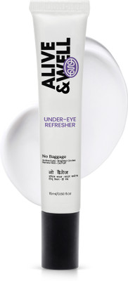 Alive & Well No Baggage Under Eye Cream Gel, Built-in Cooling Massage Applicator(15 ml)