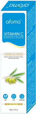 alaroma Under Eye Cream For Dark Circles, With Soothing Massage Roller, Vitamin C(15 g)