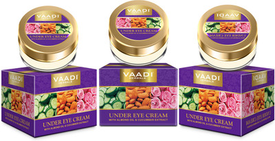 vaadi Herbals Under Eye Cream - Almond Oil & Cucumber extract (30 gms x 3) (Pack of 3)(90 g)