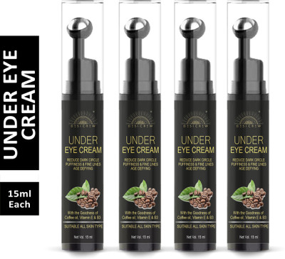 Desi Crew Under Eye Cream - Reduces Dark Circles, Puffiness & Fine Line with Roller(60 ml)