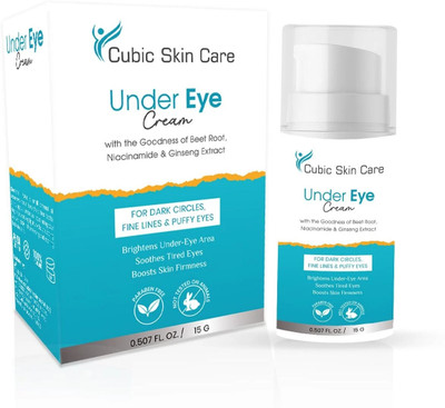 Cubic Skin Care Under Eye Cream | Reduces Dark Circles, Wrinkles, Fine Lines & Puffy Eyes(15 g)