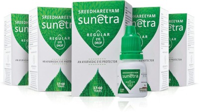 Sreedhareeyam Ayurveda Sunetra Regular Herbal from Eye Hospital, for Dryness,Redness,Itching,Cooling Eye Drops(50 ml)