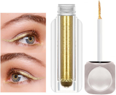 GABBU Golden Liquid Waterproof And Smudge Proof Shimmery Eyeliner 3.5 ml(Golden)