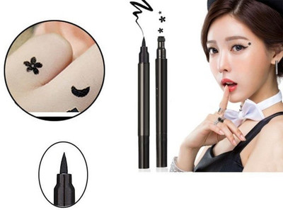 Wiffy in 1 Double-Headed Liquid Eyeliner Pen pack of 1 10 g(BLACK)