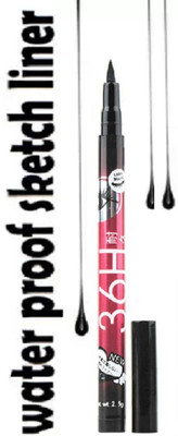 Aylily Natural Black Finish Long Lasting Sketch Eyeliner 5 g(Bold Black)