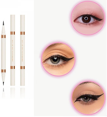 GFSU - GO FOR SOMETHING UNIQUE long lasting 2 in 1 Eye liner |waterproof deep black color 3 ml(black)