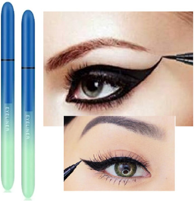 Latixmat Super Liner Waterproof With Flak & Smudge Proof Long Lasting Combo 3 ml(Black)