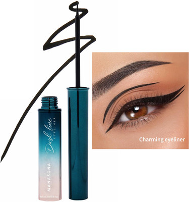manasona Waterproof Sharp Eyeliner Water Proof Smooth Application Long Lasting 5 ml(BLACK)