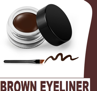 SILDUST Long-Wear Gel Eyeliner Kajal Eyeshadow With Brush 5 g(Brown)