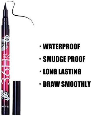 Amaryllis Jet Black Bold Felt Tip Eyeliner Waterproof 5 g(Black)