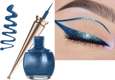 GULGLOW99 Waterproof Long-Lasting Liquid Eyeliner for Bold,Lines Shimmer Finish 5 ml(PEARL BLUE)
