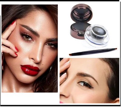 Vyomiris Waterproof Semi-Matte Eyebrow & Gel Eyeliner 2 In 1 7 g(BLACK)
