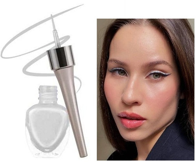 THTC New Waterproof Metallic White Liquid Eyeliner 6 ml(white)