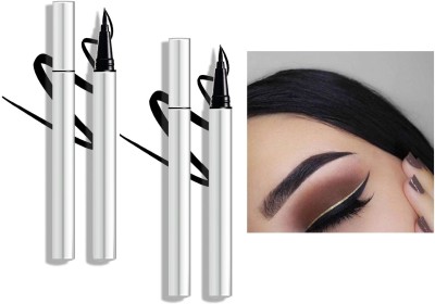 Latixmat Combo Water & Smudge Proof Long Lasting Liquid EyeLiner 3 ml(Black)