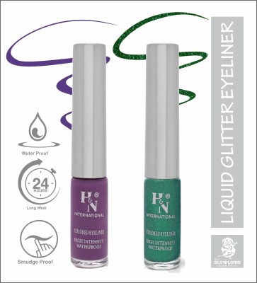 HIGHLIGHT NAILS HN-EL1-CB (EL1-12 ) ( EL1-08) 6 ml(PLUM::GLITTER GREEN)