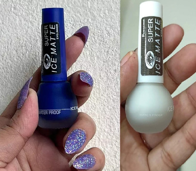 tanvi27 Water Proof & Smudge proof Ice Matte White & Blue Liquid Eyeliner 4 ml(White & Blue)