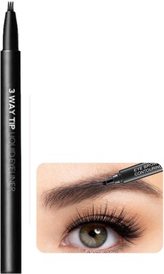 tanvi27 Tattoo Eyebrow Pen Waterproof Ink Gel Tint with Four Tips, Smudge-Proof 1 ml(black)