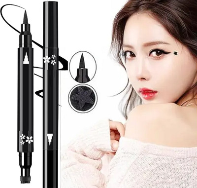 FRAILENO 2 IN 1 EYELINER STAMP super Eyeliner With Star Pattern PACK OF 1 5 g(BLACK)