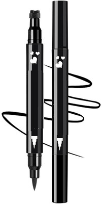 Sheny 2 in 1 Eyeliner Pen Waterproof with Makeup Star Stamp Double 200 ml(BLACK)