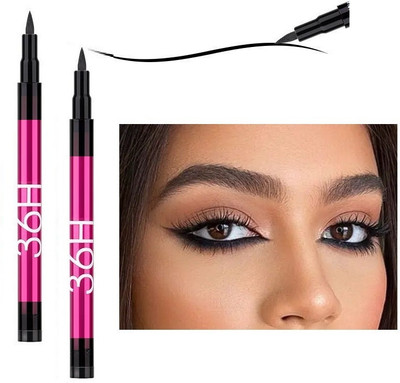 Luster Shine Jet Black Bold Felt Tip Eyeliner & Sketch Artist Liner & Designs liner 6 g(Black)