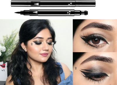 Sheny Eyeliner Star Pattern 2 IN 1 EYE;LINER PACK OF 1 10 g(black)