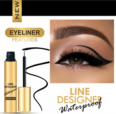 EVERERIN No Smudge Eyeliner -Black| Intense Matte Finish | Quick Drying 8 ml(Jet Black)
