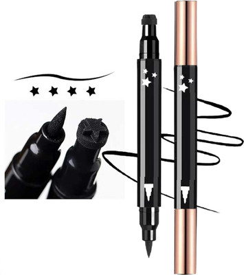 FRAILENO 2 IN 1 EYELINER STAMP super Eyeliner With Star Pattern stamp eyeliner,star shape 20 g(BLACK)