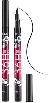 Love Nature Sketch Eyeliner 36H Hours Stay Waterproof & Long Lasting (Pack Of 2). 20 ml(Black)