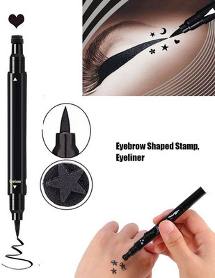 PERLENTE 2 IN 1 super Eyeliner Star Pattern (jet black) 10 g(BLACK)
