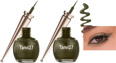 tanvi27 New Olive Green Color Liquid Eyeliner With Quick Drying Formula 10 ml(Olive Green)