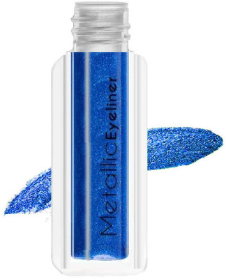 MYEONG Deep Blue Metallic Liquid Eyeliners Long Lasting Waterproof Eye Liner 3.5 ml(Deep Blue)