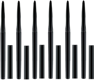 GFSU - GO FOR SOMETHING UNIQUE 6pc Touch Smudge Proof & Water Proof Black Crayon kajal 9 g(Black)