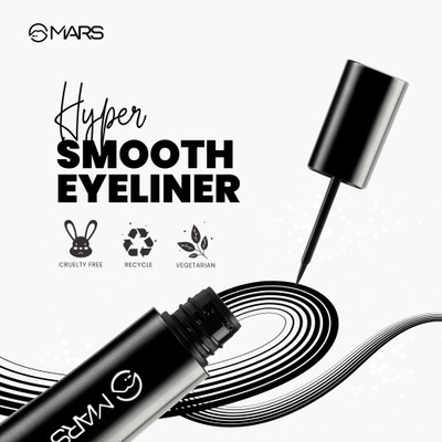MARS Hyper Smooth Water Resistant Eyeliner Long Lasting Smudge Proof Eyeliner 10 g(Jet Black)