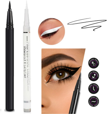 NADJA best matte finish long lasting white sketch eye liner 4.1 g(BALCK, WHITE)